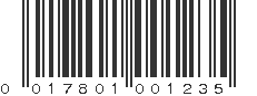 UPC 017801001235