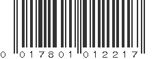 UPC 017801012217