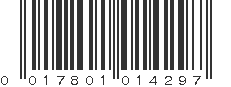 UPC 017801014297