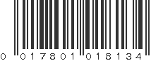 UPC 017801018134