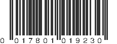 UPC 017801019230