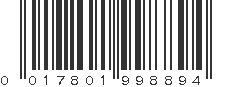 UPC 017801998894