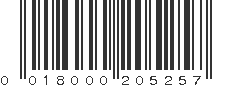 UPC 018000205257