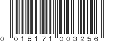 UPC 018171003256