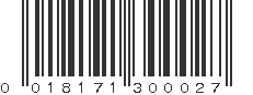 UPC 018171300027