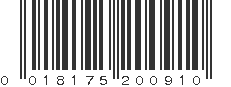 UPC 018175200910