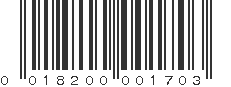 UPC 018200001703