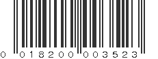 UPC 018200003523