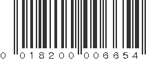 UPC 018200006654