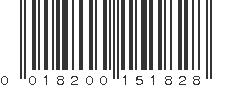 UPC 018200151828