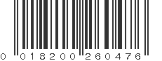 UPC 018200260476