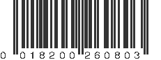 UPC 018200260803