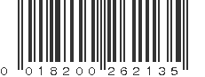 UPC 018200262135