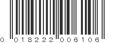 UPC 018222006106