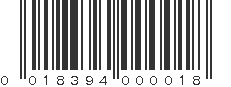 UPC 018394000018