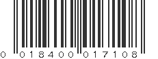 UPC 018400017108