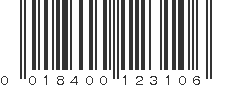 UPC 018400123106