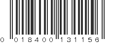 UPC 018400131156