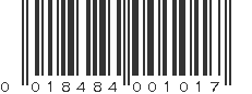 UPC 018484001017