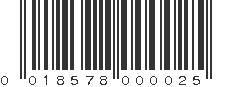 UPC 018578000025