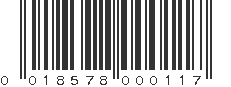 UPC 018578000117