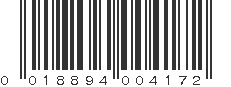 UPC 018894004172
