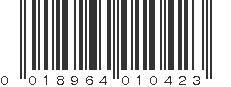 UPC 018964010423