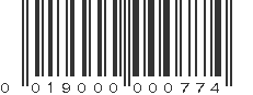 UPC 019000000774