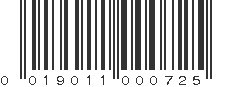 UPC 019011000725