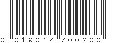 UPC 019014700233