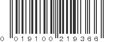 UPC 019100219366