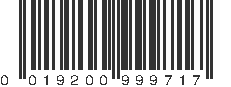 UPC 019200999717