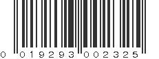 UPC 019293002325