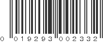 UPC 019293002332