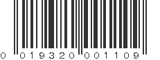 UPC 019320001109