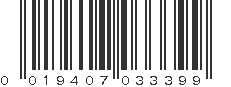 UPC 019407033399