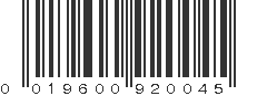 UPC 019600920045