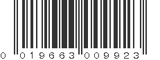 UPC 019663009923