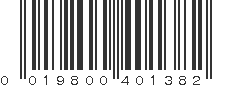 UPC 019800401382