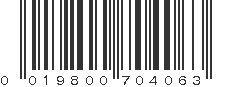 UPC 019800704063