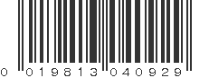 UPC 019813040929