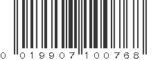 UPC 019907100768