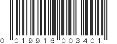 UPC 019916003401