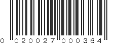 UPC 020027000364