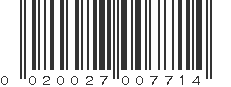 UPC 020027007714