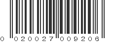 UPC 020027009206