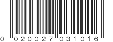 UPC 020027031016