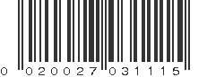 UPC 020027031115