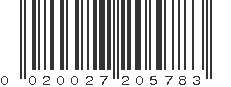 UPC 020027205783