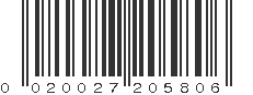 UPC 020027205806